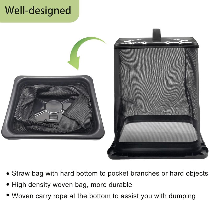 deawater حزمة مزدوجة 2PACK 964-04090A 964-05104 964-04096A لتجميع حقيبة العشب لجزازة العشب من تروي-بيل MTD كاب كاديت كرافتسمان (بدون إطار جامع) - Image 5